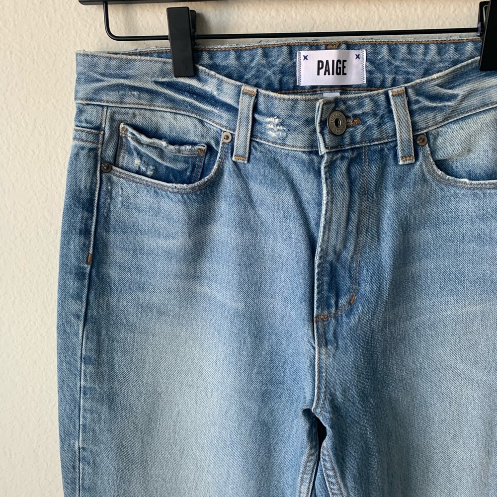 PAIGE High Rise Sarah Straight Jeans